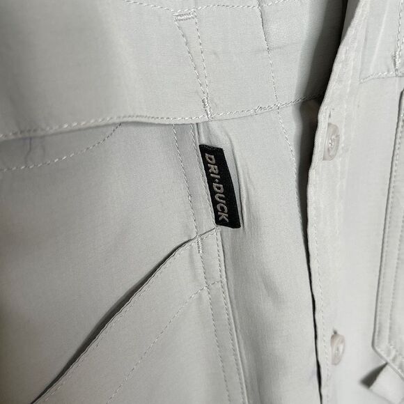 Dri-Duck Chevron Mens Button Down Shirt Size 3XL Long Sleeve Gray - Picture 4 of 9